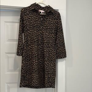 Jude Connelly leopard print 3/4 sleeve collars, sz small
